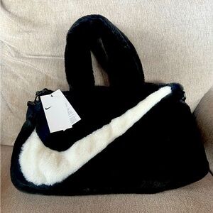 Nike furry bag with strap